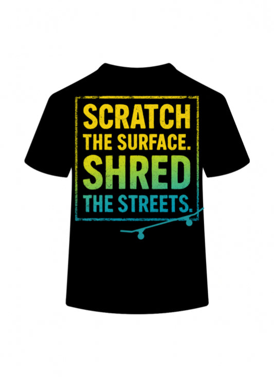 Black Gradient Scratch crew T-shirt