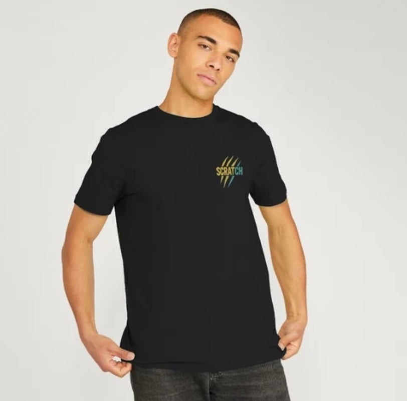 Black Gradient Scratch crew T-shirt