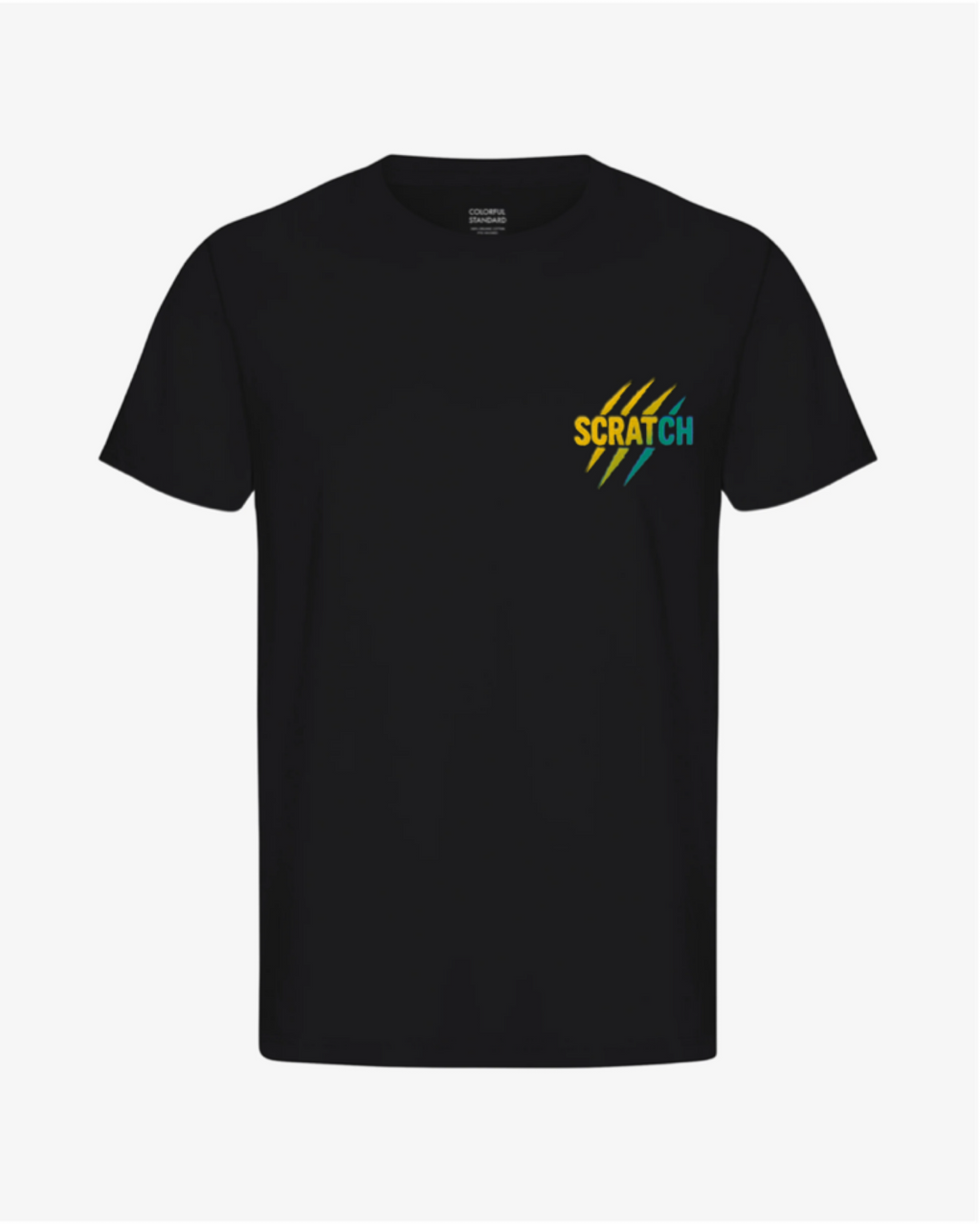 Black Gradient Scratch crew T-shirt