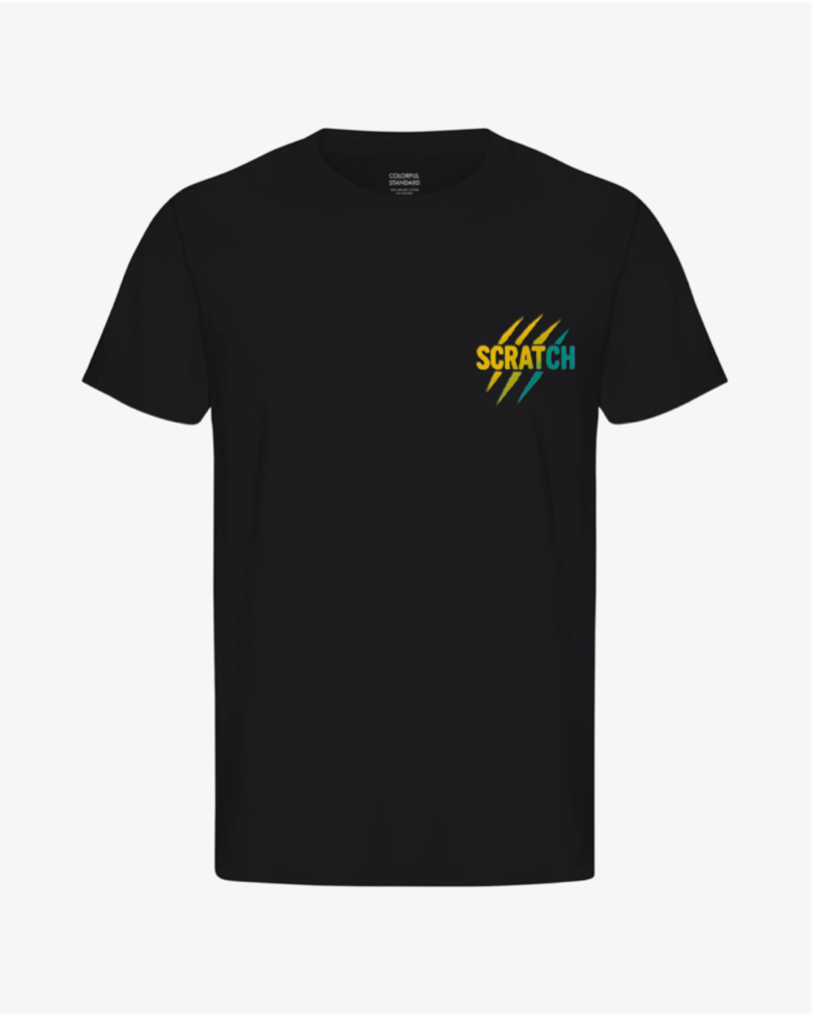 Black Gradient Scratch crew T-shirt